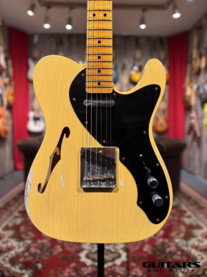 2022 Fender Custom Shop Limited Edition Telecaster Blackguard Thinline Aged Nocaster Blonde Relic