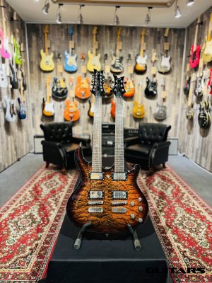 2006 Dean Hardtail 6/12 Limited Edition Double Neck Tiger Burst