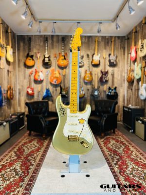 Fender Squier 60th Anniversary Classic Vibe ’50s Stratocaster Aztec Gold Signed by Roger Glover